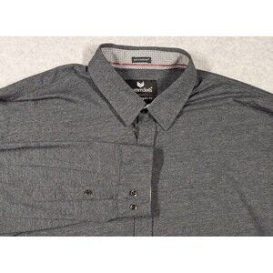 Buttercloth Men‎ Shirt 3XL Icy Cloth Gray Regular Fit Button Up Long Sleeve